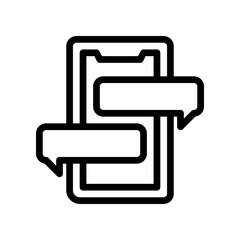 texting line icon