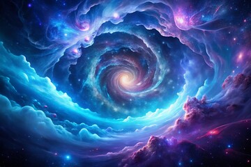 Obraz premium Ethereal Argon Glow: Abstract Conceptual Photography of Noble Gas