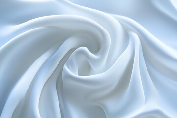 Fototapeta premium Abstract White Fabric Swirl Background Texture