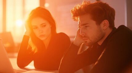 Worried Business Professionals At Work
