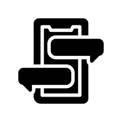 texting glyph icon