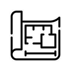 floor plan line icon