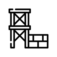 scaffolding line icon