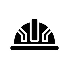 hard hat glyph icon