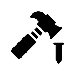 hammer glyph icon