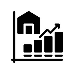 real estate market glyph icon