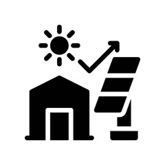 solar panel glyph icon