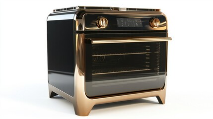 Obraz premium Modern Stylish Oven with Glossy Finish and Transparent Door Design