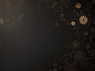 Elegant and Luxurious Floral Abstract Background with Intricate Decorative Patterns in Dark Moody Tones