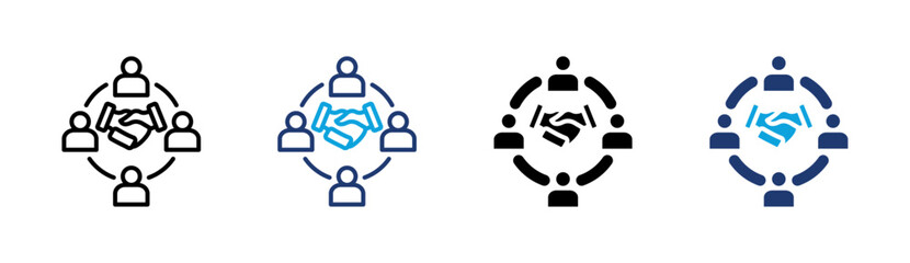 Fototapeta premium Relationship Building Icon
