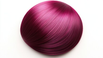 Fototapeta premium Vibrant Magenta Hair Color Sample on White Background for Beauty Use
