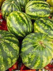 Pile of Refreshing Watermelons Ready for the Season