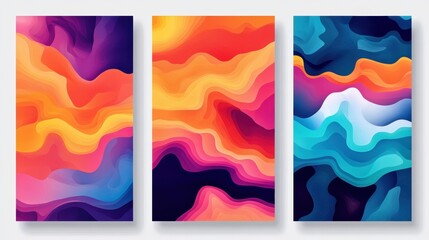 Obraz premium Vibrant abstract art in bold colors.