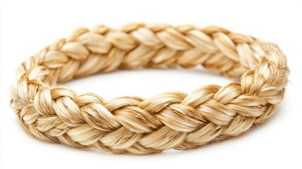 Obraz premium Detailed Close-Up of a Handcrafted Braided Hair Accessory