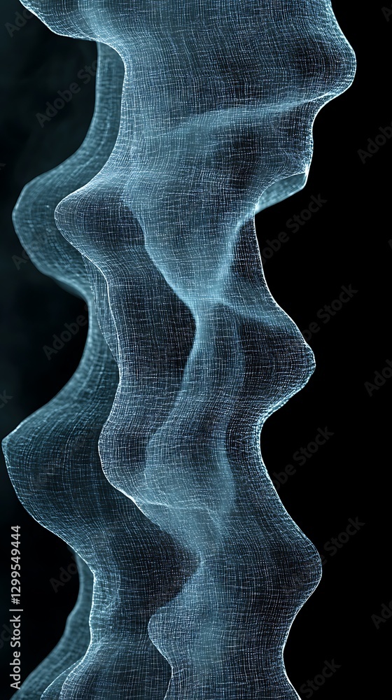 Aufkleber intertwined ethereal flow formation abstract design with captivating lines