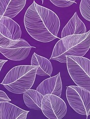 Elegant Lilac Leaves Pattern for Floral Textile and Nature Wallpaper Design