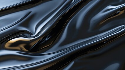 Fototapeta premium Glossy Black Background with Soft Reflections – Luxury High-Resolution 4K