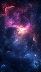 A Vibrant Galaxy Showcasing Colorful Nebula And Countless Stars