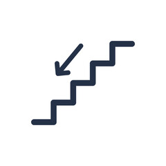 Stair down icon. Solid glyph series icon © Abbasy  Kautsar