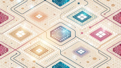 Obraz premium textured background with different geometric patterns 