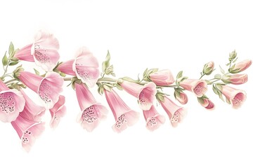 Wildflower AI Art Isolated In Clean Background