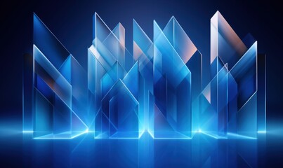 Obraz premium Abstract Glass Towers. Modern background for presentations, websites, and ads