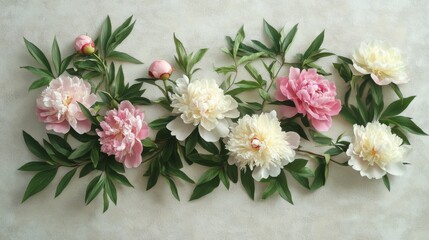 Obraz premium elegant peony flower arrangement