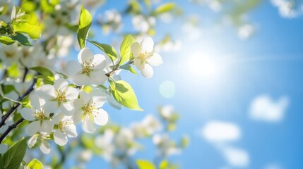 Spring Blossoms in Sunlight