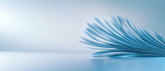 Abstract Blue petal Design on Light Background