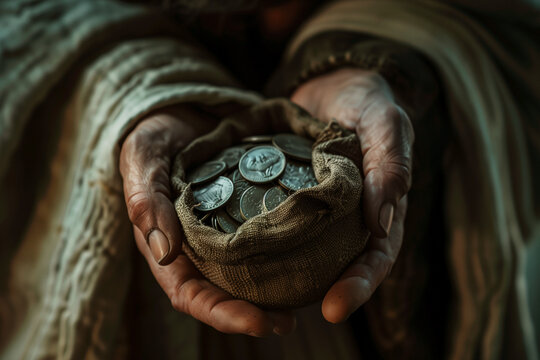 Silver Coins of the Traitor Judas Iscariot as a biblical representation of corruption and disloyalty in Christian Easter tradition