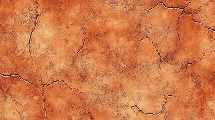 Obraz premium Detailed Crackled Earth Texture Rich in Orange Hues Evoking Arid Landscapes and Geological Formations