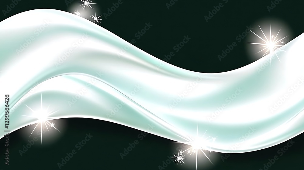 Poster elegant wave fabric texture with glossy highlights on smooth textile surface artistic design