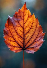 Obraz premium Autumn Maple Leaf Closeup with Red and Orange Colors