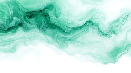 Ethereal Emerald Swirls Abstract Artistic Background for Wall Art Prints and Digital Designs