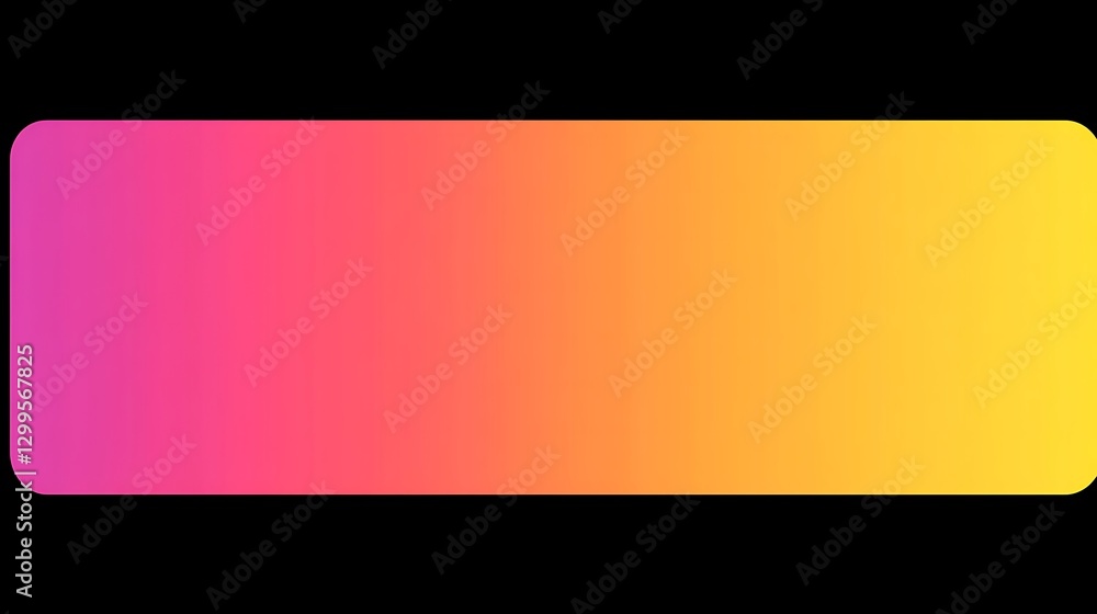 Poster gradient of pink orange and yellow hues with rounded corners for digital graphics design element