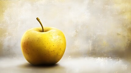 Golden Yellow Apple Still Life Painting Digital Art
