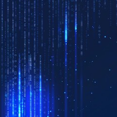 Obraz premium illustration Futuristic digital background with glowing binary code design for social media, post, poster