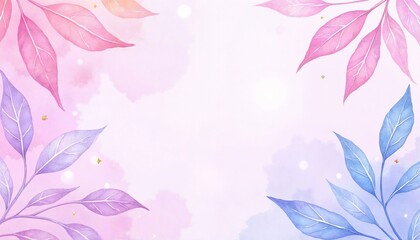 Obraz premium Pink and Blue Floral Pattern Background