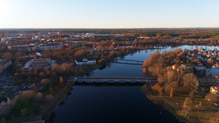 Aerial View Karlstad Sweden With