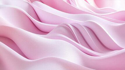 Obraz premium Soft pink fabric with elegant wavy folds and smooth texture creates a luxurious and graceful aesthetic. AI generative