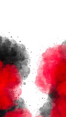 red and black paint splashes