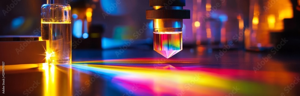 Poster understanding the principles of light refraction through a prism.