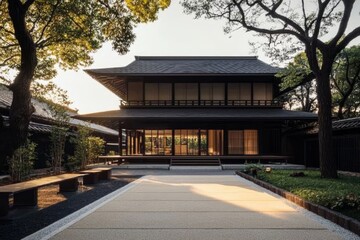 Fototapeta premium A glimpse into the architectural beauty of Japan's past.