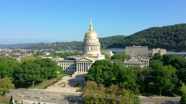 West Virginia State Capitol, in Charleston with slow camera rotation. The WV State Capitol is the seat of government for the U.S. state of West Virginia.