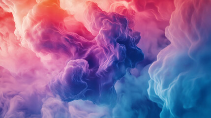 Fototapeta premium Abstract Multicolor Smoke Cloud Art Design