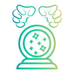 crystal ball Line Gradient Icon