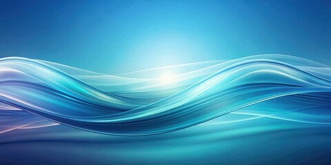 Soothing abstract gradient waves on a serene blue background , serenity, gradient,  serenity, gradient, calm, calming, blue