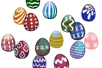 easter eggs pattern colorful graphic 