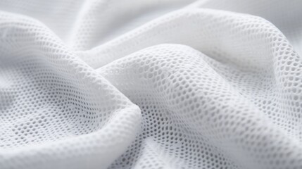close-up of white textured fabric