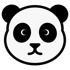 귀여운 팬더 얼굴 아이콘